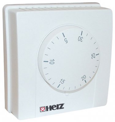 Mechaniczny termostat pomieszczenia bez zegara sterującego 230 V / 24 V Herz 3F79100